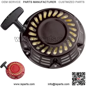 Pull Start Recoil Starter Replacement Parts Fits for 5.5HP 6.5HP KT-196cc TrailMaster Mini XRS 163cc 80T Mini Shark 212CC Motovox MBX20 Predator 212CC Coleman BT200X CT200U Mini Bike. (Black)