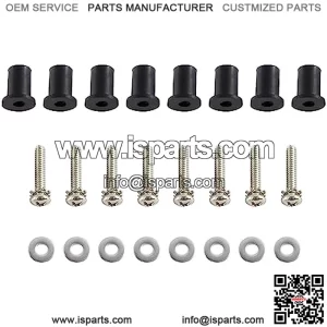 Harley Headlight Well Nuts - Harley Touring Headlight Bucket Nacelle Stainless Steel & Rubber Well Nut Kit Fit Harley Davidson