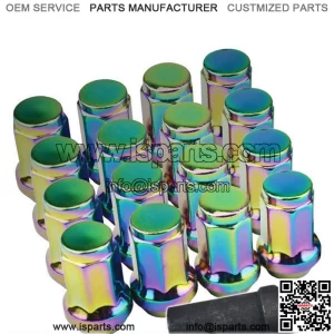 SICKSPEED 16 NEO CHROME STEEL LOCKING HEPTAGON LUG NUTS KAWASAKI TERYX MULE N29 (For: Kawasaki Teryx4 800)