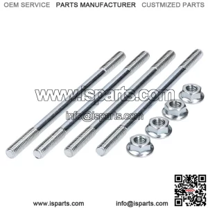 Peugeot Vivacity RS 50cc 2T 101 Octane Cylinder Bolts & Nuts Set - M6 x 107mm...