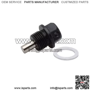 Car Parts M14 x1.5mm Magnetic Engine Oil Drain Plug Nut Screw Bolt Sump Black (For: Ford F-150)