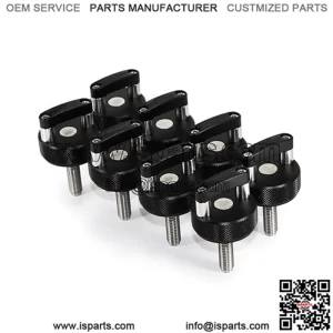 Ford Bronco Hardtop Quick Release D-Ring Bolts 8 Pack #Black