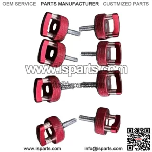 Ford Bronco Hardtop Quick Release D-Ring Bolts 8 Pack #Red