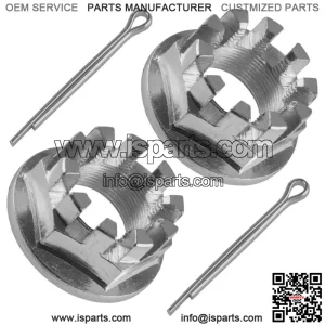 Set of 2 Rear Axle Nuts W/Pin For Honda TRX450S TRX450ES Foreman 450 1998-2001 (For: Honda)