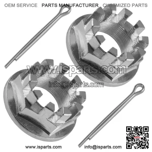 Set of 2 Rear Axle Nuts W/Pin For Honda TRX450S TRX450ES Foreman 450 1998-2001