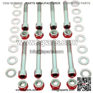 HONDA TRX450R 450ER 400EX 400X 300X 300EX POLISHED STAINLESS A-ARM BOLT KIT SET