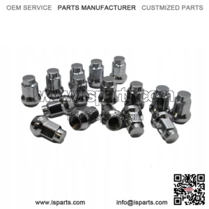 Chrome tapered wheel nuts 3/8-24 thread, 14mm hex (13272)