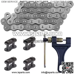 420 Jackshaft Chain 42Link+ Chain Breaker, fit for Coleman BT200X CT200U Trail 200 CT200U-EX Baja TrailMaster Warrior Heat Massimo MB165 MB200 196cc 6.5hp Powersports Mini Bike Part