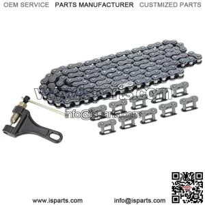 420 Drive Roller Chain 132 Links Breaker Heavy Duty for 50 70 90 110 125cc SSR TaoTao Coolster Apollo Baja Kazuma Chinese ATV 4 Wheeler Quad Pit Dirt Bike 150 212cc Go Kart Cart Mini Bike Parts