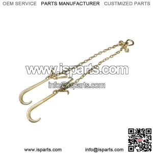 5/16" G70 V-Chain Bridle w/15" Large J Hooks,T- Hook&J-Hook w/ Grab Hooks 3'