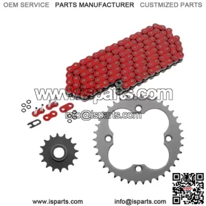 Red O-Ring Drive Chain & Sprockets Kit for Honda TRX450R Sportrax 450 2004 2005 (For: Honda)