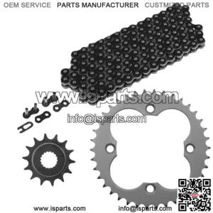 Black Drive Chain And Sprockets Kit for Honda TRX450R Sportrax 450 2X4 2004 05 (For: Honda)
