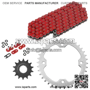 Red O-Ring Drive Chain & Sprockets for Yamaha Raptor 700 YFM700R 2006-2016 (For: Yamaha Raptor 700)