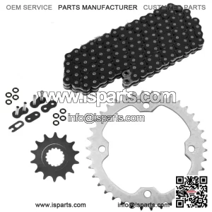 Black O-Ring Drive Chain & Sprockets Kit for Yamaha Raptor 700 YFM700R 2006-16 (For: Yamaha Raptor 700)