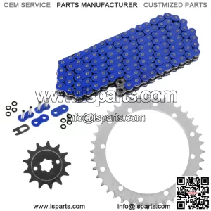 Blue O-Ring Drive Chain & Sprockets Kit for Yamaha Blaster 200 YFS200 1988-2006 (For: Yamaha YFS200)
