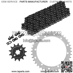 Black Drive Chain And Sprockets Kit for Yamaha Blaster 200 YFS200 1988-2006 (For: Yamaha YFS200)