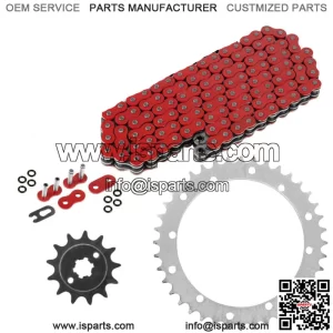 Red O-Ring Drive Chain & Sprockets Kit for Yamaha Blaster 200 YFS200 1988-2006 (For: Yamaha YFS200)