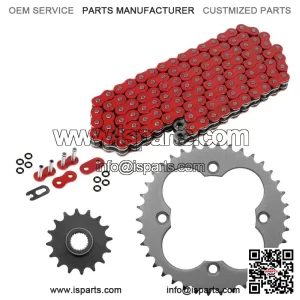 Red O-Ring Drive Chain & Sprockets Kit for Honda TRX450R Sportrax 450 2004 2005