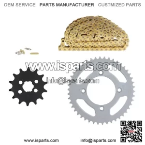 Gold Drive Chain & Sprocket Kit - Compatible with Honda XR80R (1985-2003) & CRF80F (2004-2013)