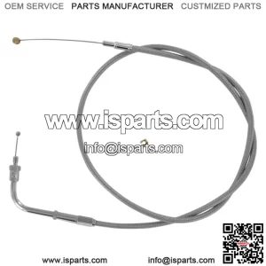 Barnett Stainless Steel Throttle Cable For Harley
