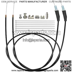 70.8"Mini Bike Throttle Cable for 212cc 196cc Coleman CT200U BT200X CT200U-EX Baja Warrior MB200 Massimo 97cc 100cc Doodle Bug DB30 Monster Mega Moto MM-B80 B105 Motovox Mini Bike (51.2 Inches 2PCS)