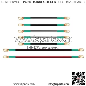 Golf Cart Battery Cables for 1994-up EZGO TXT 36V 48V, 14" Long-5pc, 25" Long-2