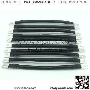 4 AWG 9 INCH Golf Cart Battery Cables for EZ-GO, Yamaha, Club Car 10 Pack