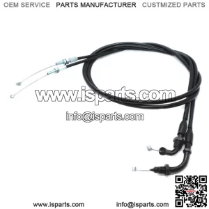 Throttle Cable Push & Pull Set for Honda CB350 CB360 CB400 CB500 CB550 CB750 (For: Honda)
