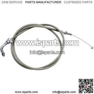 Armor Coat Stainless Steel Push Throttle Cable (+8in.) (62-0424) (For: Honda)