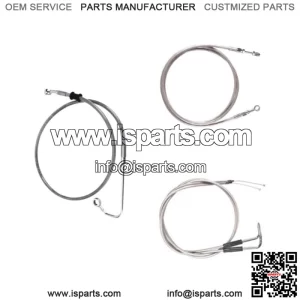 Stainless Cable & Line Bsc Kit 13" Apes 2011-2015 Harley Softail CVO models wABS (For: Harley-Davidson)