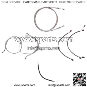 Stainless Clutch & Brake Line Cmpt Kit 20" Apes 2017 & Up Harley Road King NoABS (For: Harley-Davidson)