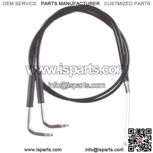 Black Vinyl Coated +6" Throttle Cable Set 1996-2007 Harley Road King FLHR (For: Harley-Davidson)