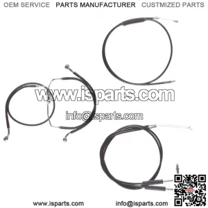 Black Cable & Brake Line Bsc Kit 16" Apes 2002-2006 Harley Touring No Cruise (For: Harley-Davidson)