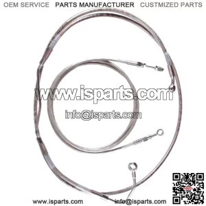Stainless Clutch & Brake Line Bcs Kit 18" Apes 2017 & Up Harley Road King w/ABS (For: Harley-Davidson)