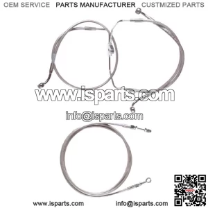 Stainless +10" Clutch & Brake Line Bsc Kit 2017 & Up Harley Road King No ABS (For: Harley-Davidson)