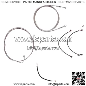 Stainless Clutch & Brake Line Cmpt Kit 16" Apes 2017 & Up Harley Road King w/ABS (For: Harley-Davidson)