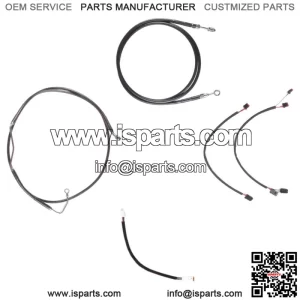 Black Clutch & Brake Line Cmpt Kit 14" Apes 2017 & Up Harley Road King w/ABS (For: Harley-Davidson)