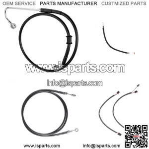 Black Complete Line Kit 12" Apes 2016-2017 Harley Softail Breakout CVO w/ABS (For: Harley-Davidson)