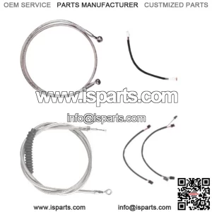 Stainless Cable & Brake Line Cmpt Kit 13" Apes 2018 & Up Harley Softail w/ABS (For: Harley-Davidson)
