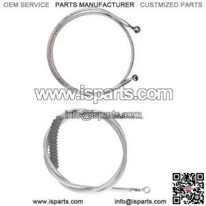 Stainless Cable & Brake Line Bsc Kit 16" Apes 2018 & Up Harley Softail No ABS (For: Harley-Davidson)