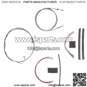 Stainless Clutch Brake Line Cmpt Kit 14" Apes 2008-2013 Harley Touring CVO ABS (For: Harley-Davidson)