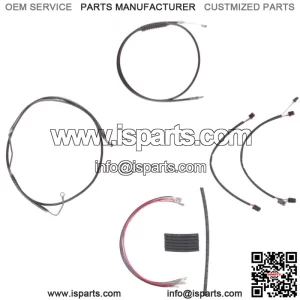 Black Cable & Brake Line Cmpt Kit 12" Apes 2014-2016 Harley Road King w/ABS (For: Harley-Davidson)