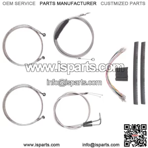 Stainless +8" Cable & Brake Line Mstr Kit 2011-2015 Harley Softail w/ABS (For: Harley-Davidson)