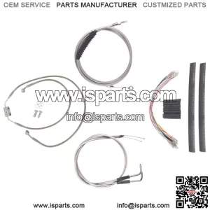 Stainless Cable & Brake Line Cmpt Kit 13" Apes 2012-2017 Harley Dyna w/ABS (For: Harley-Davidson)