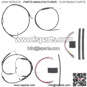 Black +8" Cable Brake Line Mstr Kit 2008-2013 Harley-Davidson Touring w/ABS (For: Harley-Davidson)