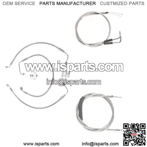 Stainless Cable & Brake Line Bsc DD Kit 2002-2008 Harley Sportster Roadster (For: Harley-Davidson)