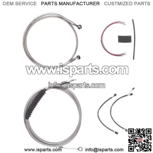 Stainless +2" Cable & Brake Line Cmpt Kit 2016-2017 Harley Softail No ABS (For: Harley-Davidson)