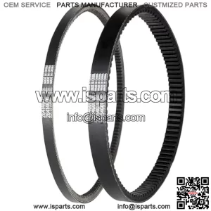 Golf Cart Clutch Drive Belt & Starter Generator Belt for EZGO TXT/Medalist/Workhorse Cushman Express ST 4 Cycle Gas 1994 UP with Robins Motors, OEM# 72054G01, 72024G01, 72025G01, 26414G01