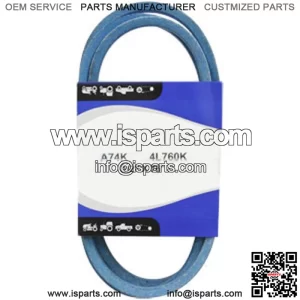 A-A74K Made With Aramid Blue V-Belt (1/2" x 76") Fits Hustler