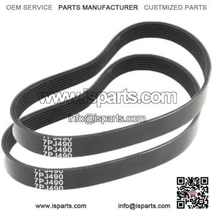 2 x 7PJ490 EPJ490 7 Stries Heavy Duty Belts, 490mm x 16mm, for Qualcast, Argos etc. mowers